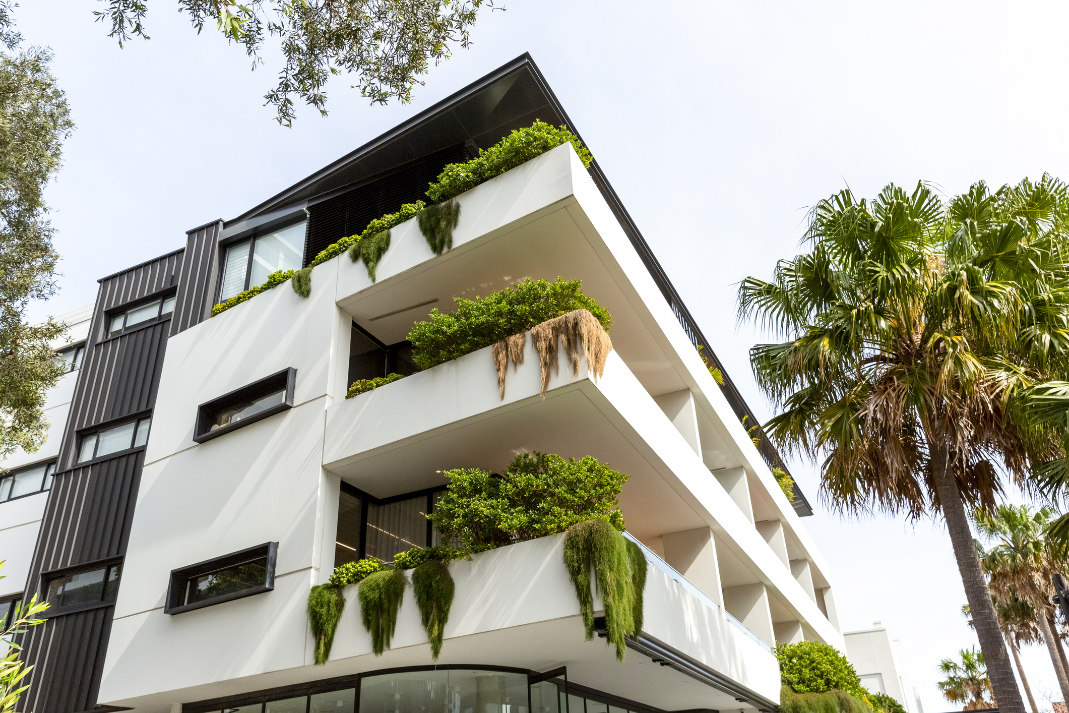 Modern Apartment Building, Background With Copy Space